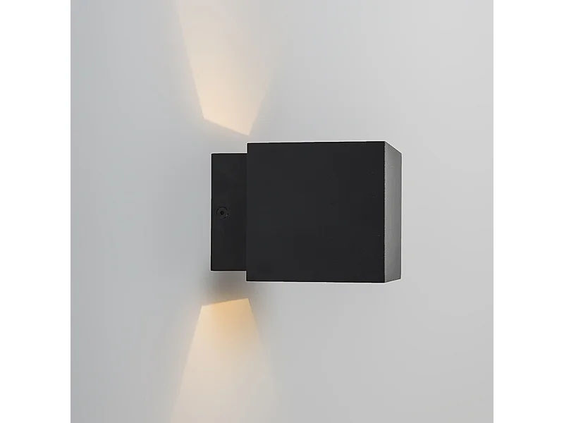 Lot de 2 appliques design noir / or avec LED - Caja