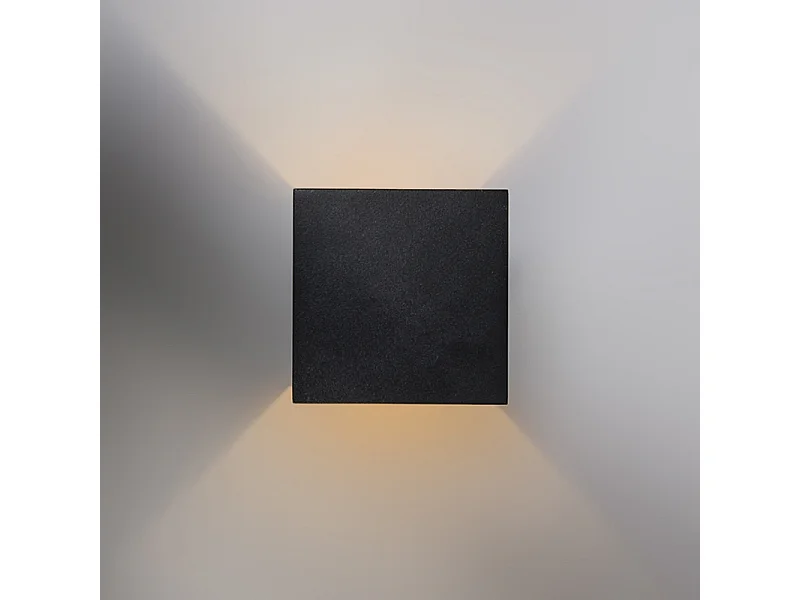 Lot de 2 appliques design noir / or avec LED - Caja