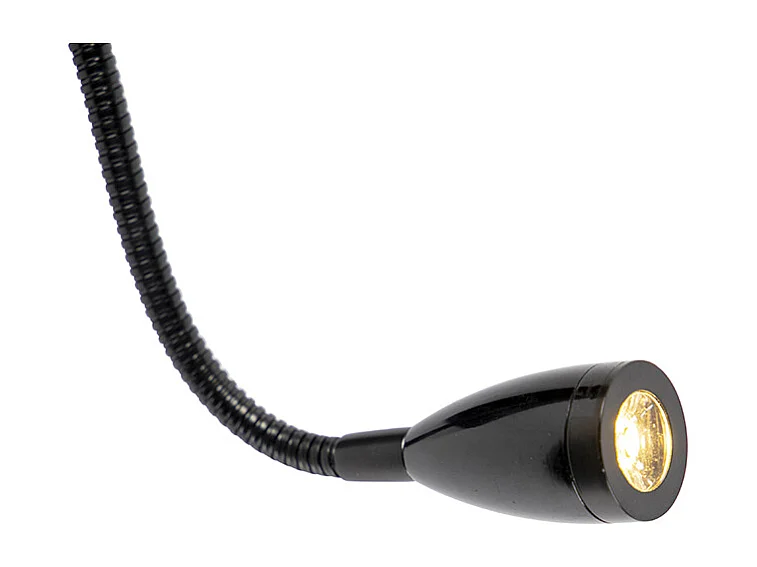 Applique murale moderne noire avec abat-jour en coton - Stacca