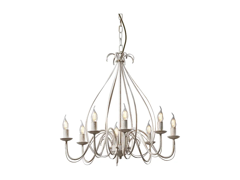 Lustre antique crème 8 lumières - GIUSEPPE 8