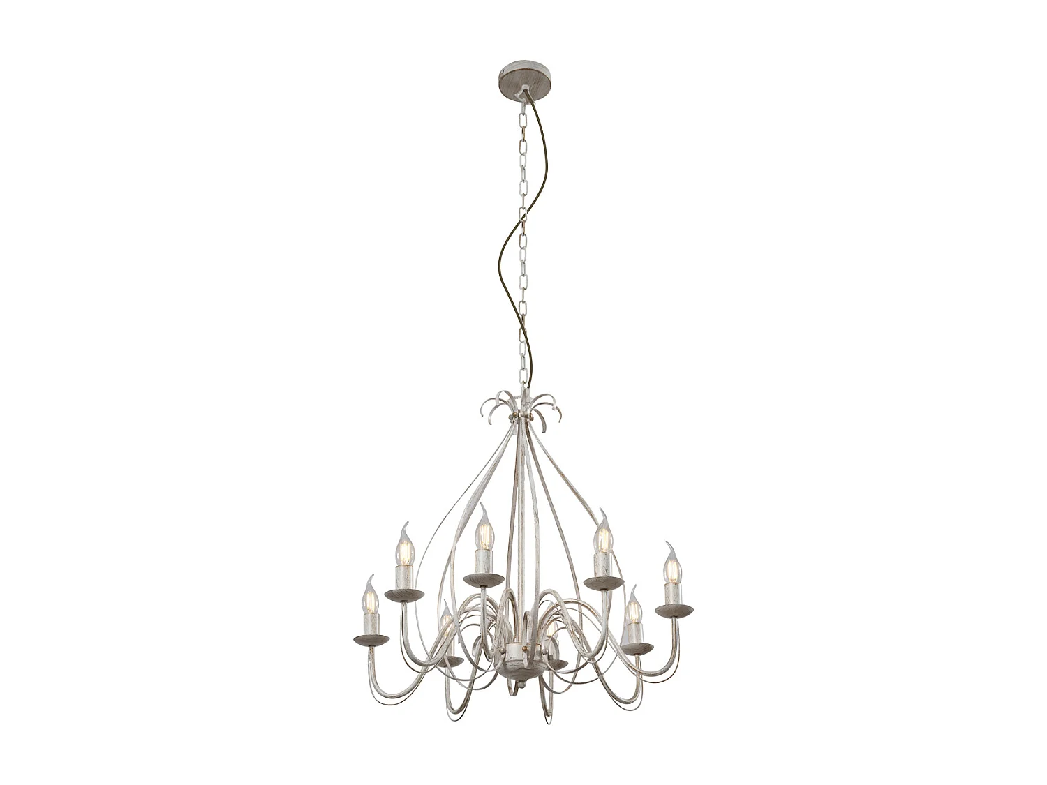 Lustre classique crème 8 lumières - Giuseppe