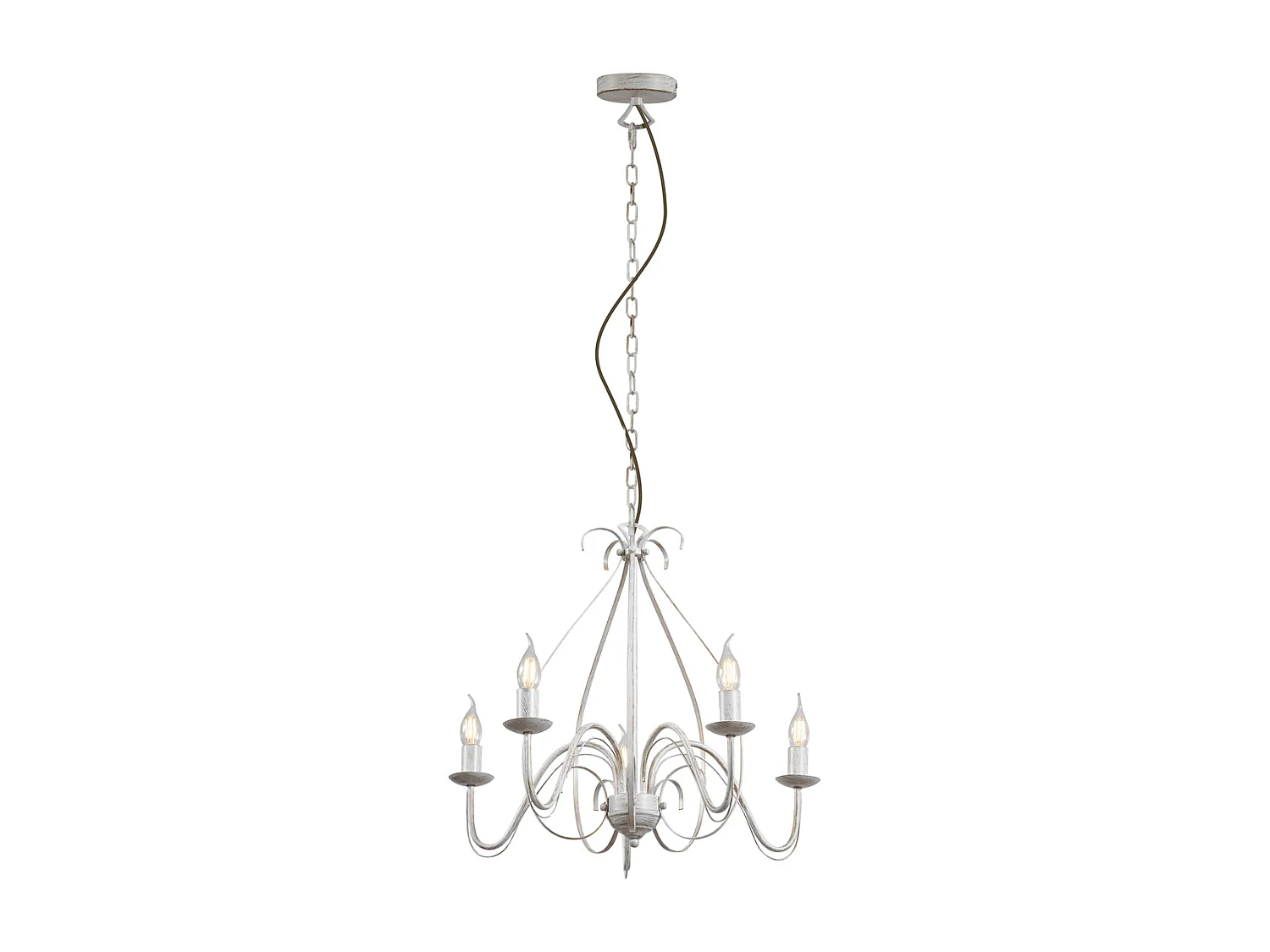 Lustre classique crème 5 lumières - Giuseppe