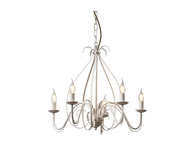 Lustre classique crème 5 lumières - Giuseppe