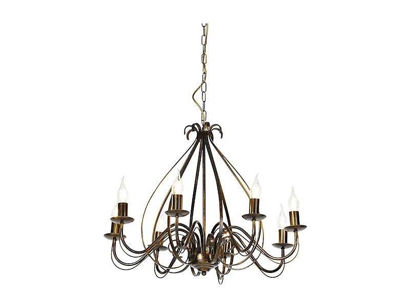 Lustre classique or antique 8 lumières - Giuseppe