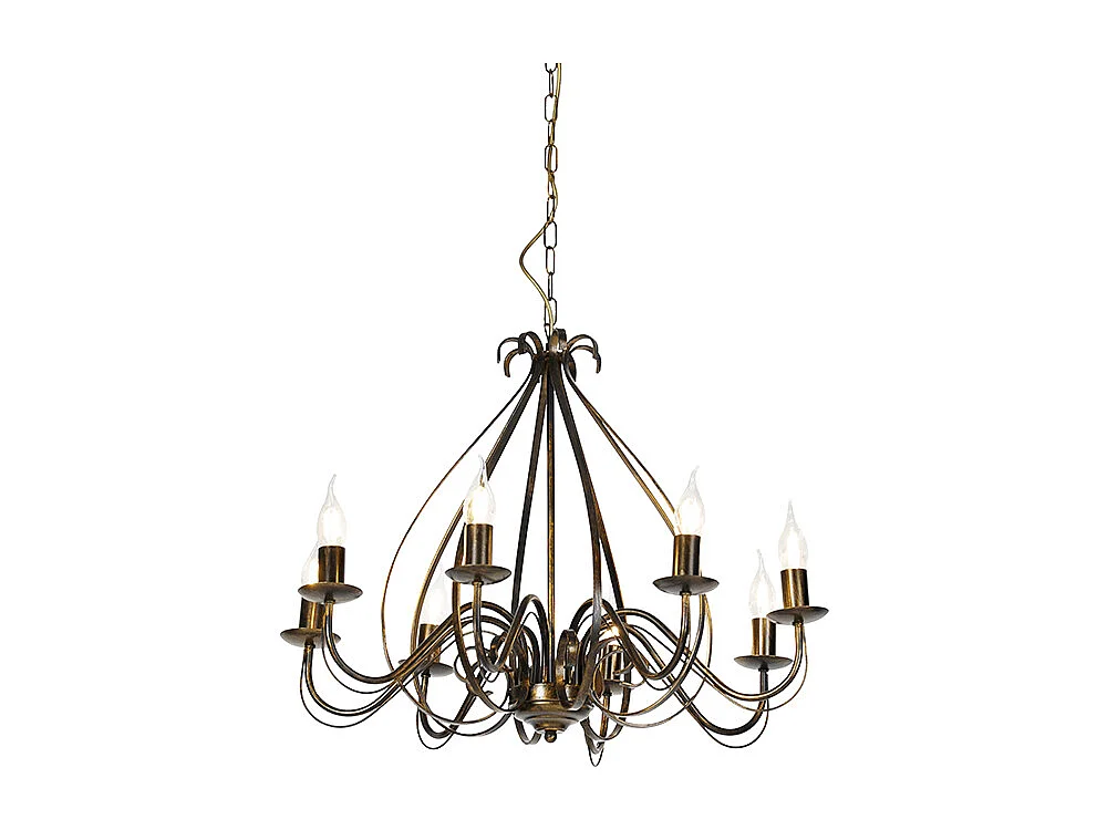 Lustre classique or antique 8 ampoules - Giuseppe 8