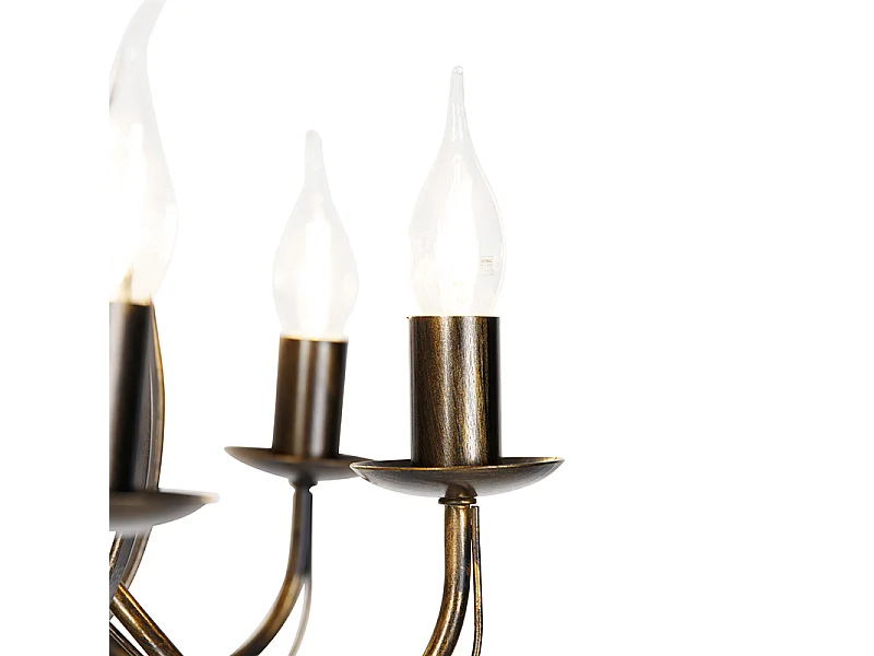 Lustre classique or antique 8 ampoules - Giuseppe 8