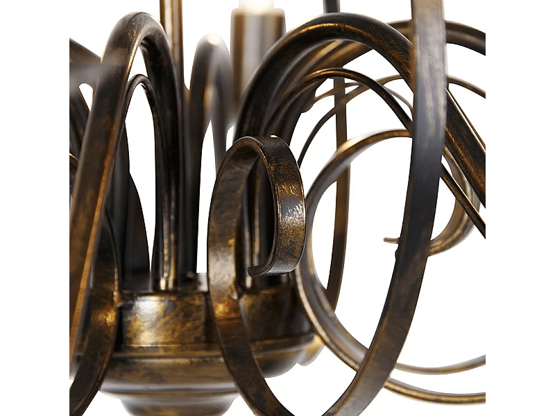 Lustre classique or antique 8 ampoules - Giuseppe 8