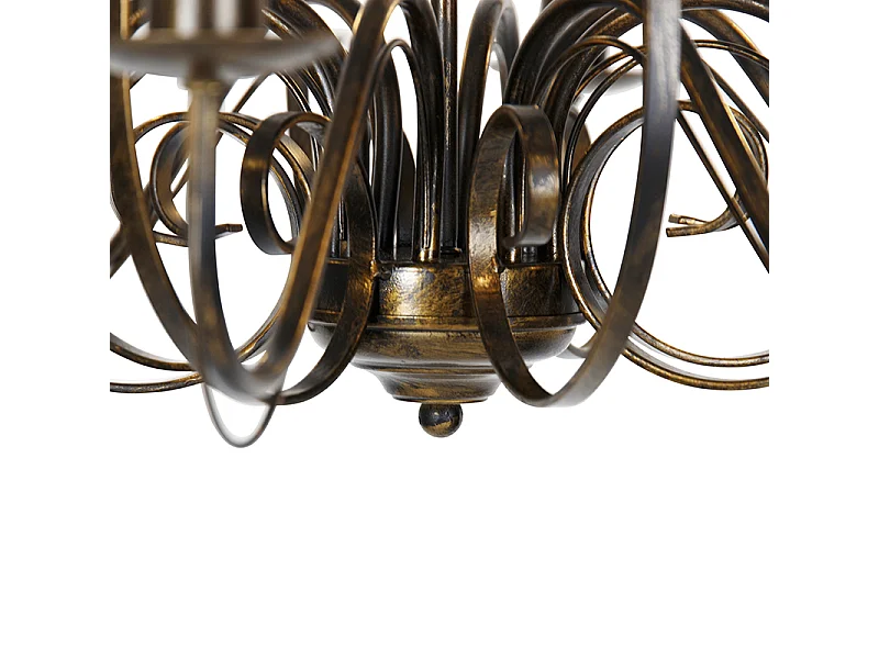 Lustre classique or antique 8 ampoules - Giuseppe 8