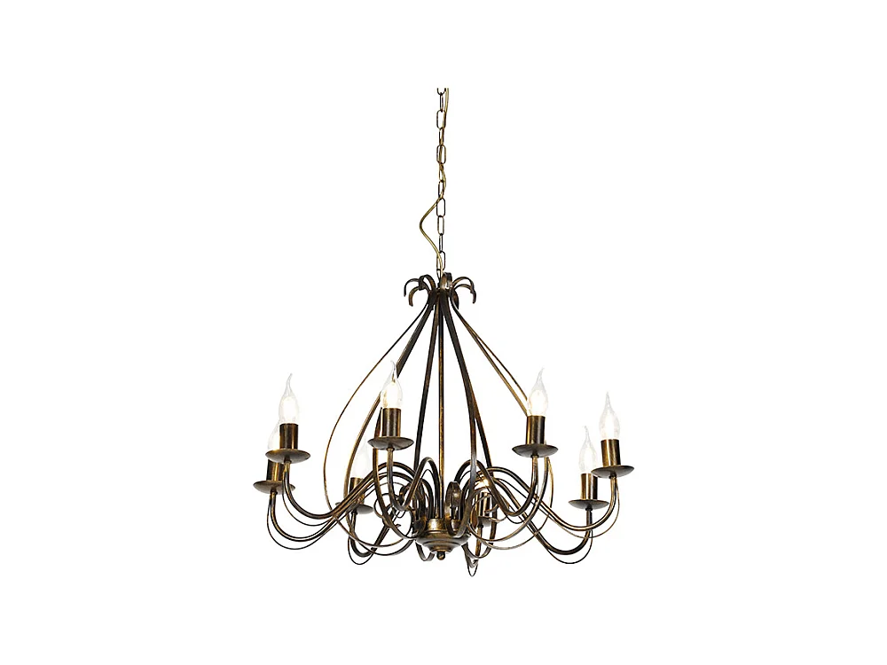 Lustre classique or antique 8 ampoules - Giuseppe 8
