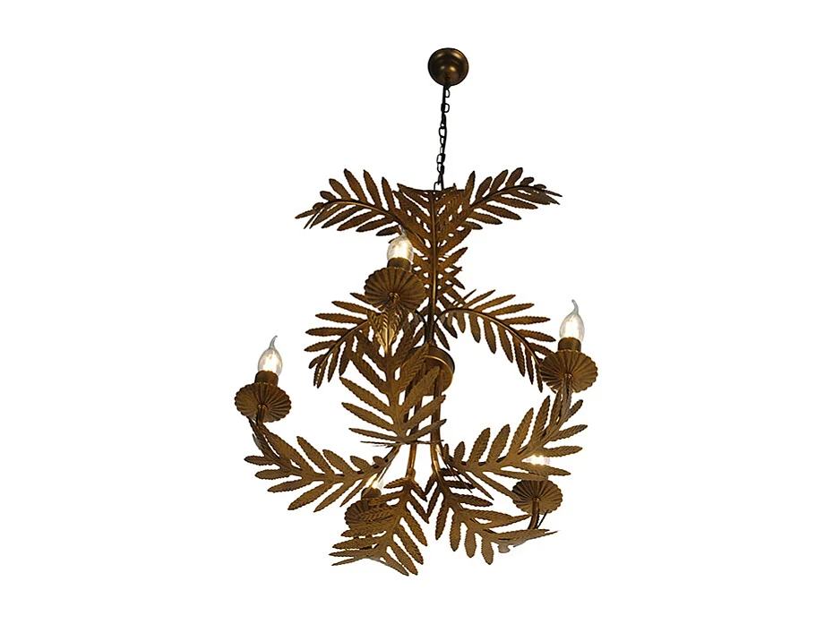 Lustre vintage or 5 lumières - Botanica