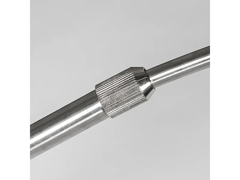 Lampe à arc en acier avec abat-jour en tissu blanc 45 cm - XXL