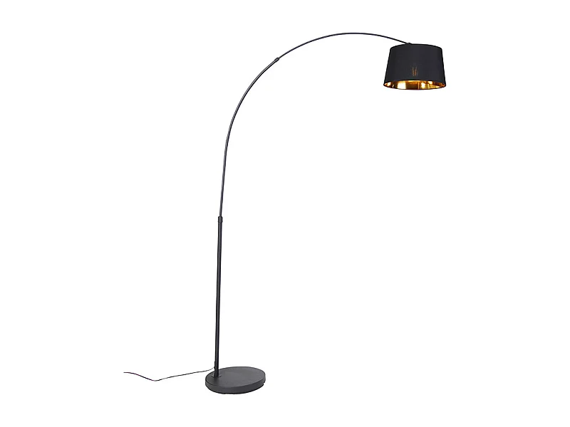 Lampe d'arche moderne noire avec or - Arc Basic