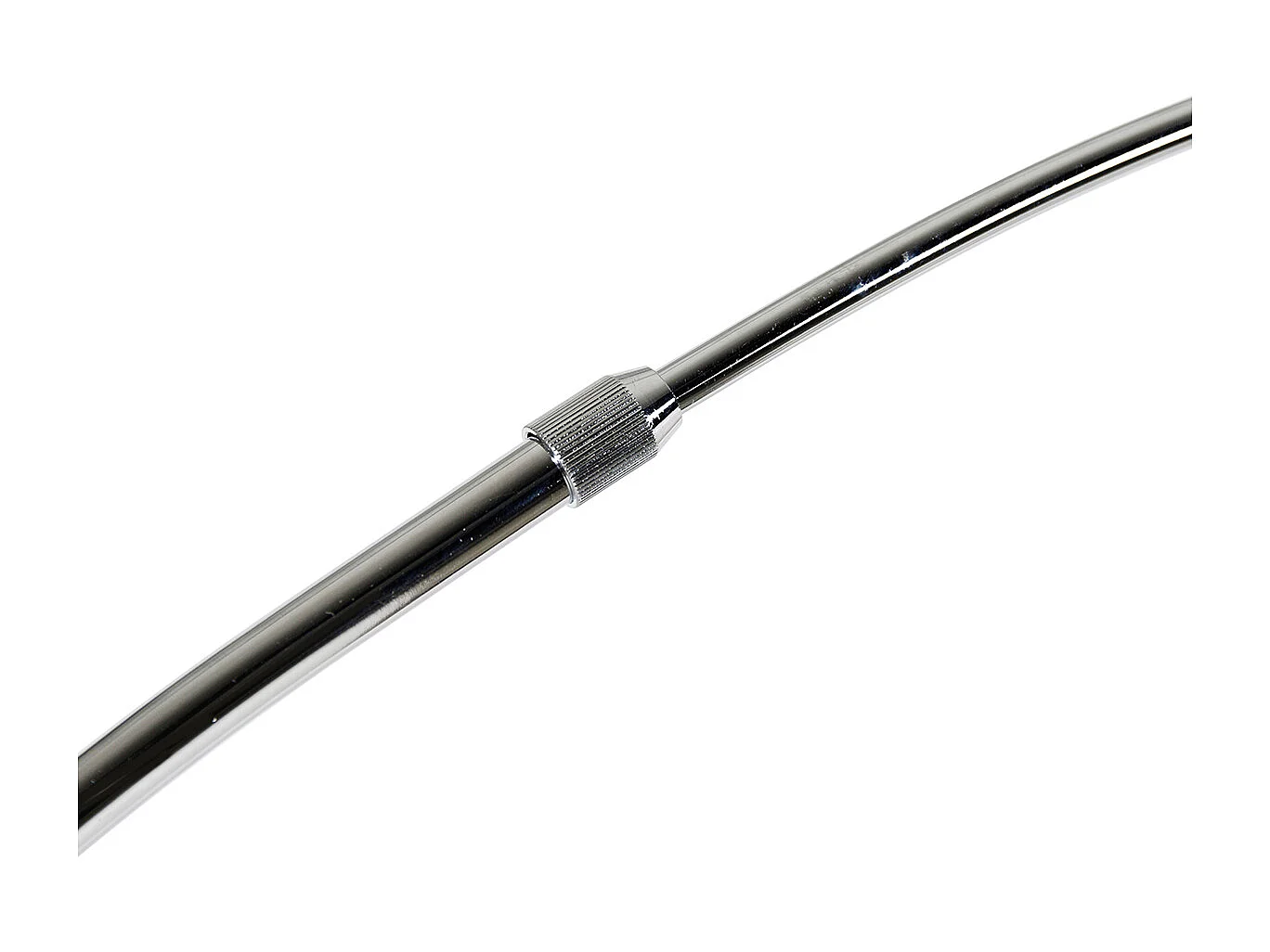 Lampe à arche moderne chromée avec abat-jour blanc - Arc Basic