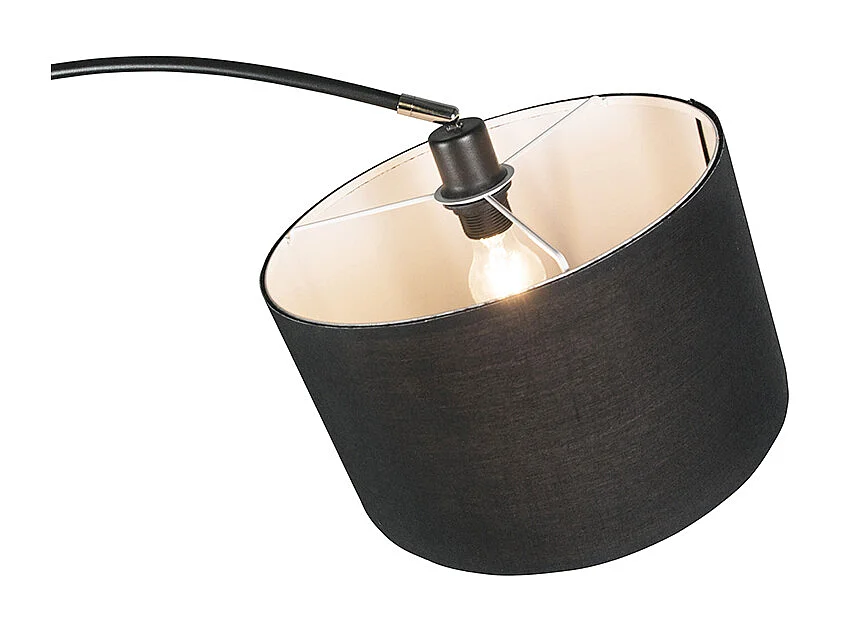 Lampadaire moderne en arc noir - Vinossa
