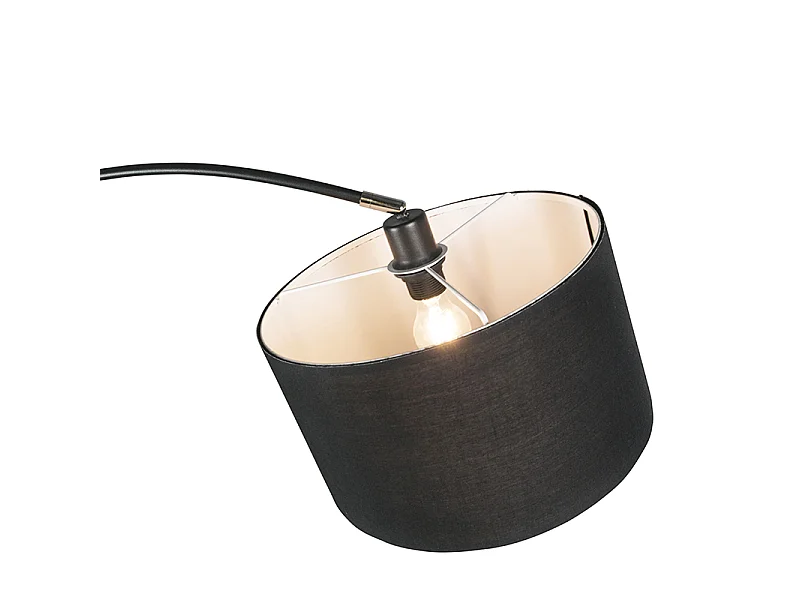 Lampadaire moderne en arc noir - Vinossa