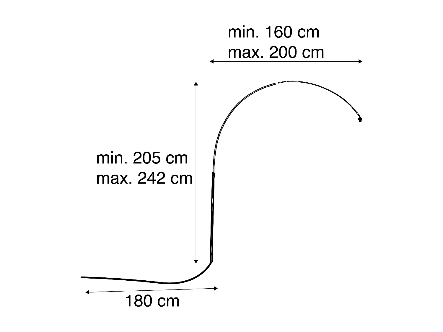 Arche en acier pour lampe à arche XXL