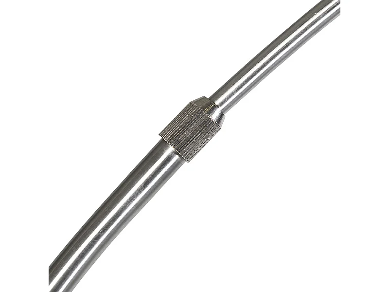 Lampe d'arc moderne en acier avec abat-jour en tissu gris - Arc Basic