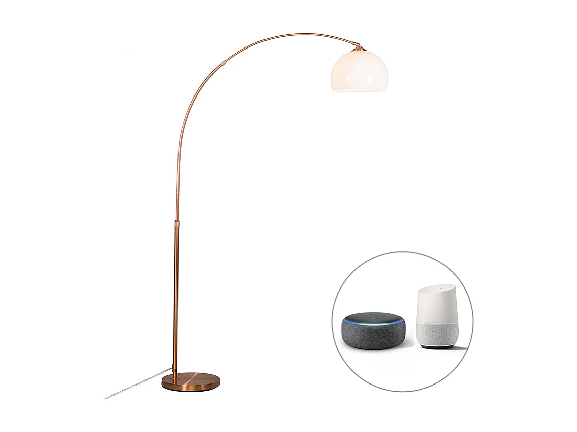 Lampe à arc moderne intelligente en cuivre avec A60 Wifi - Arc Basic