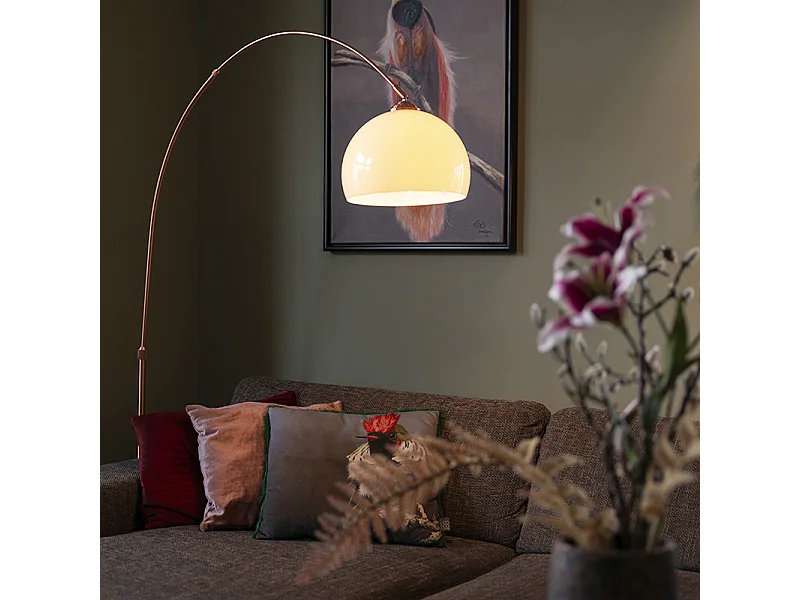 Lampe à arc moderne intelligente en cuivre avec A60 Wifi - Arc Basic