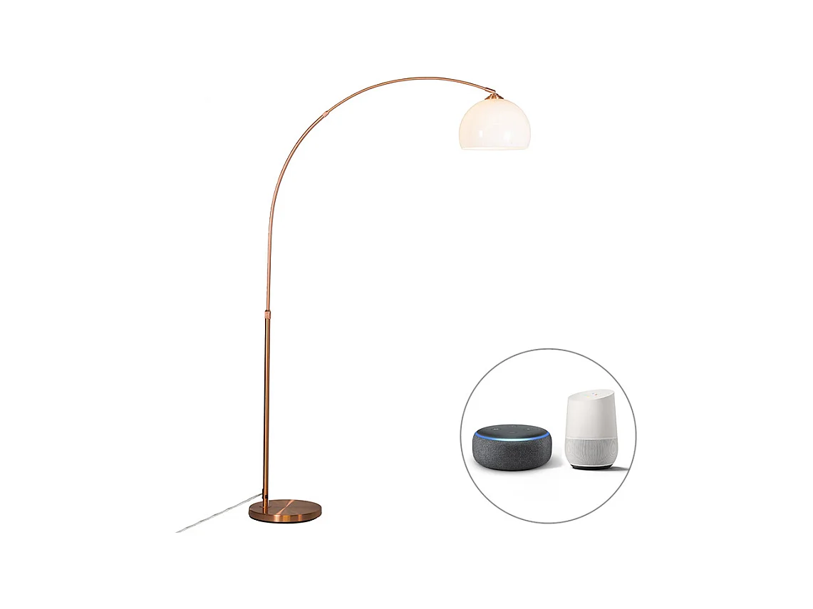 Lampe à arc moderne intelligente en cuivre avec A60 Wifi - Arc Basic