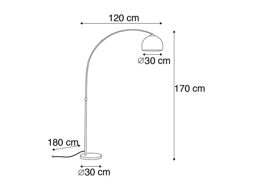 Lampe d'arc intelligente en cuivre avec A60 Wifi - Arc Basic