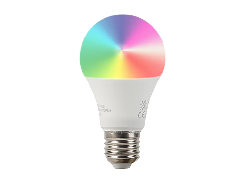 Lampe à arc intelligente chrome avec abat-jour blanc avec Wifi A60 - Arc Basic