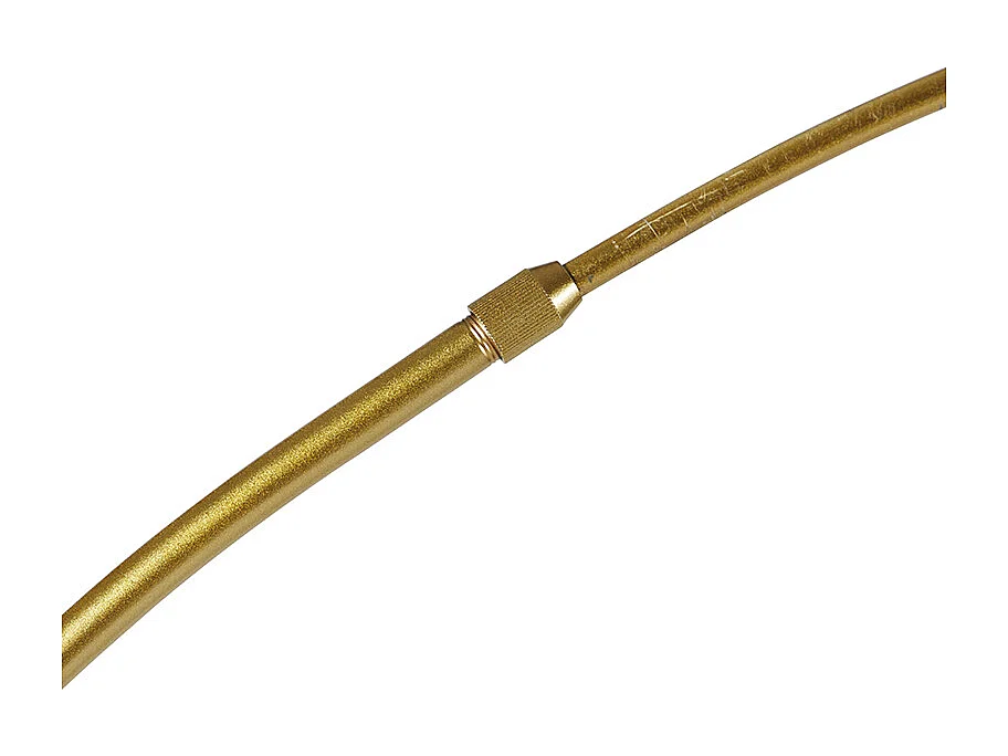 Lampe d'arc moderne en laiton avec abat-jour blanc - Arc Basic