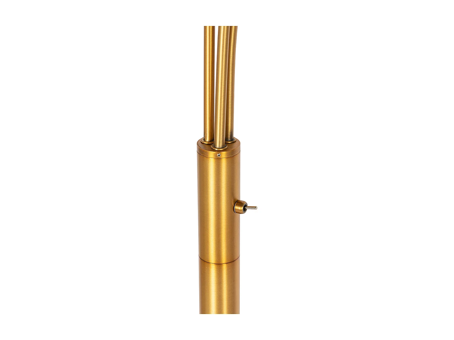 Lampadaire en arc bronze avec marbre et verre ambre 3 lumières - Nina