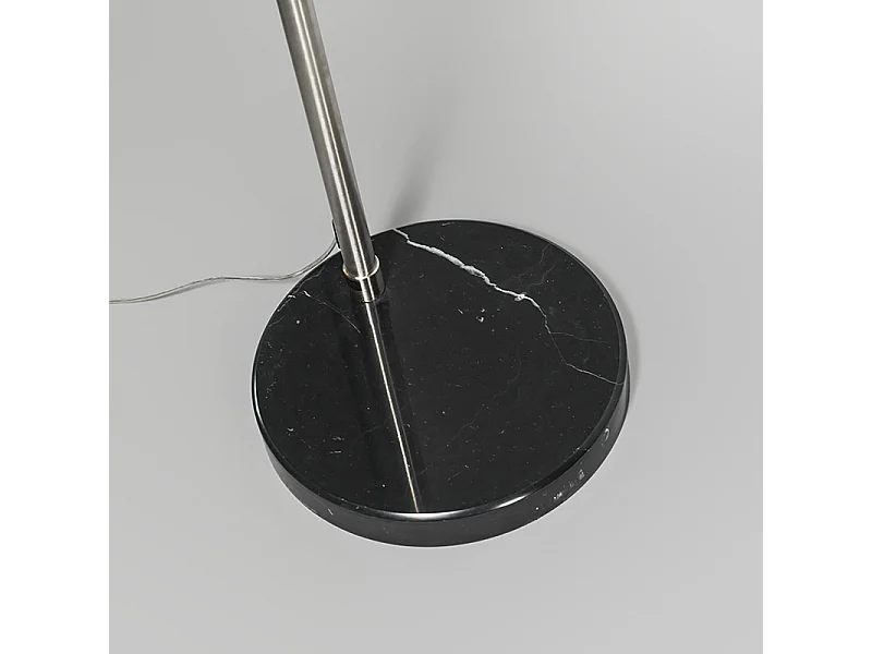 Lampadaire arc moderne en acier avec base en marbre - XXL