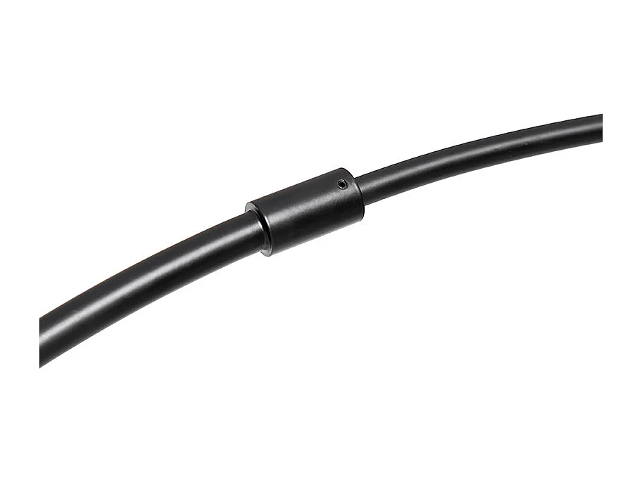 Lampe à arc noire avec verre doré et fumé - Zuzanna