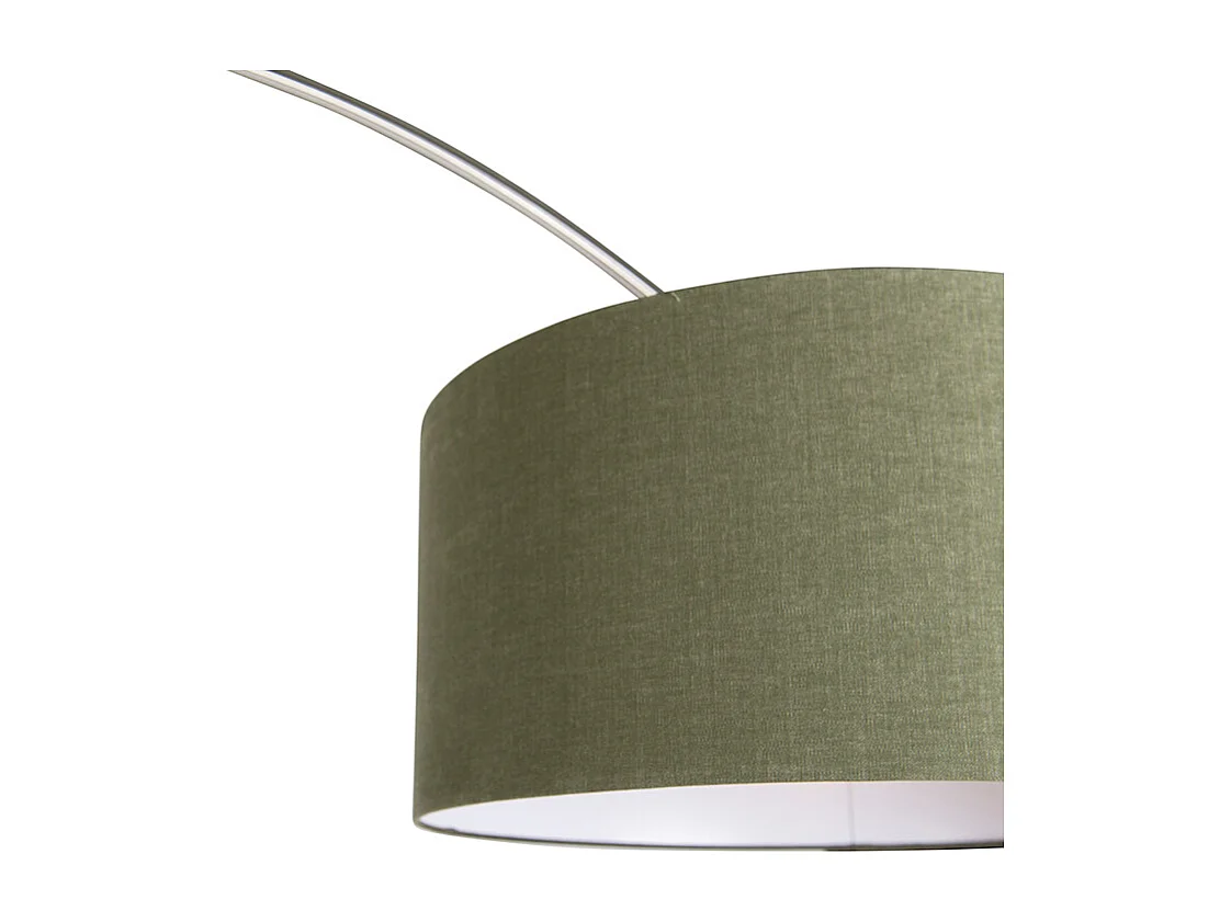 Lampe à arc en acier avec abat-jour vert mousse 50/50/25 - XXL
