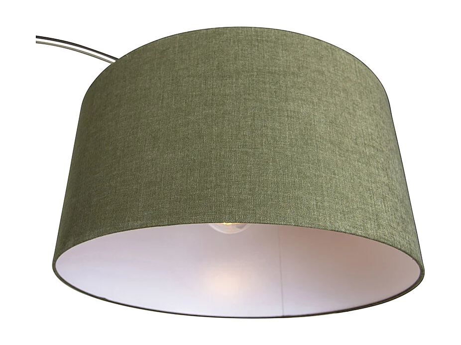 Lampe à arc en acier avec abat-jour vert mousse 50/50/25 - XXL