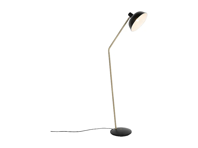 Lampadaire rétro noir et bronze - Milou
