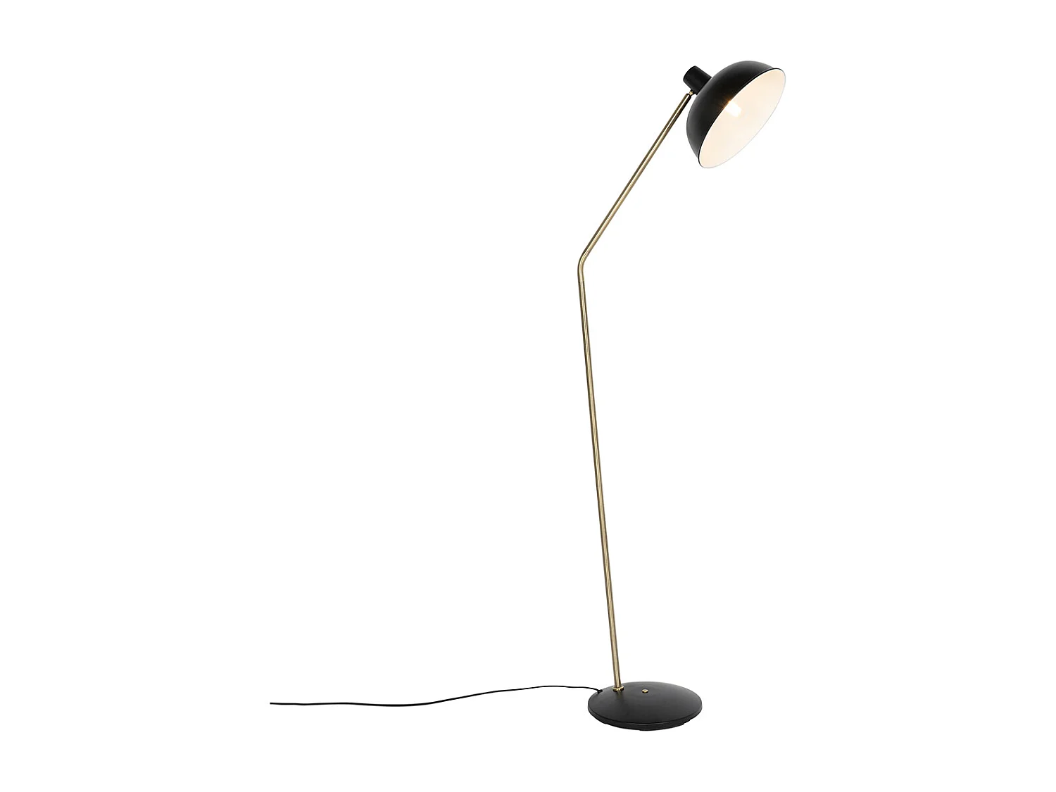 Lampadaire rétro noir et bronze - Milou