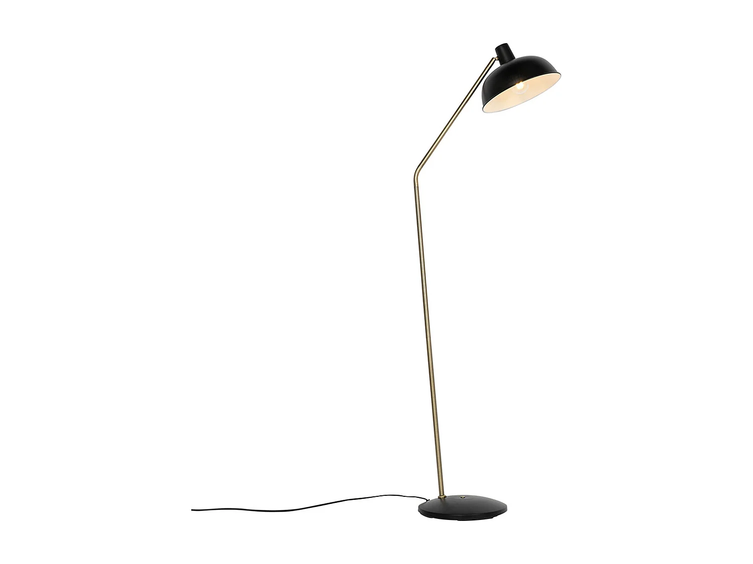 Lampadaire rétro noir et bronze - Milou