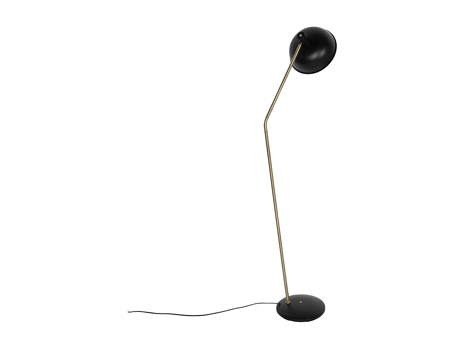 Lampadaire rétro noir et bronze - Milou