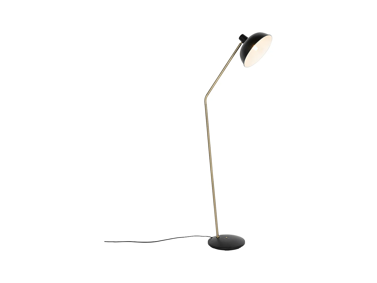 Lampadaire rétro noir et bronze - Milou