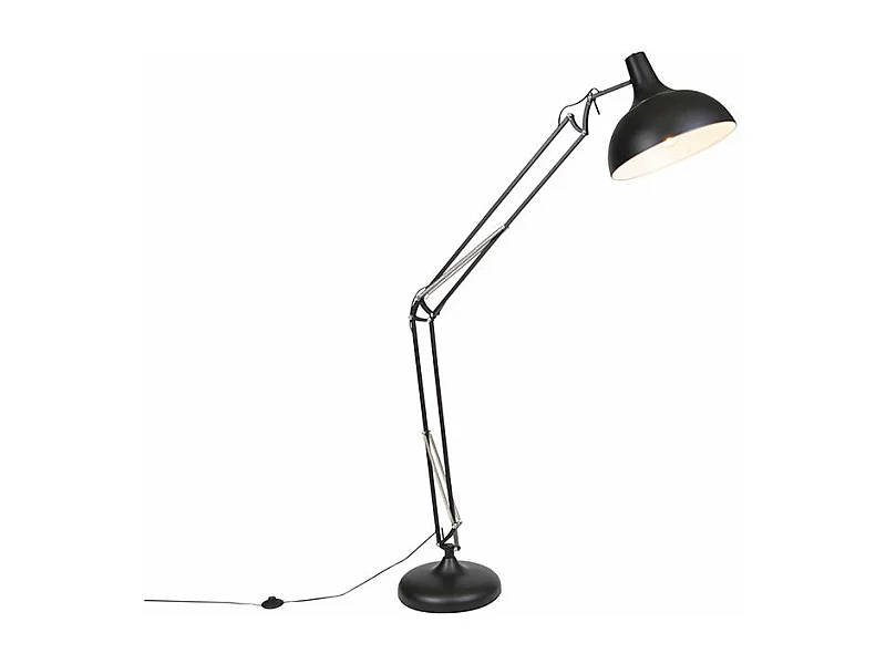 Lampadaire industriel noir réglable - Hobby