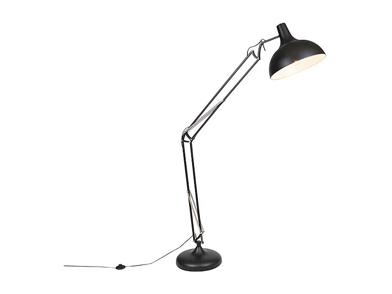 Lampadaire industriel noir réglable - Hobby