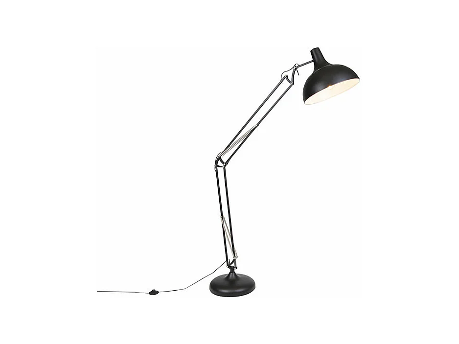 Lampadaire industriel noir réglable - Hobby