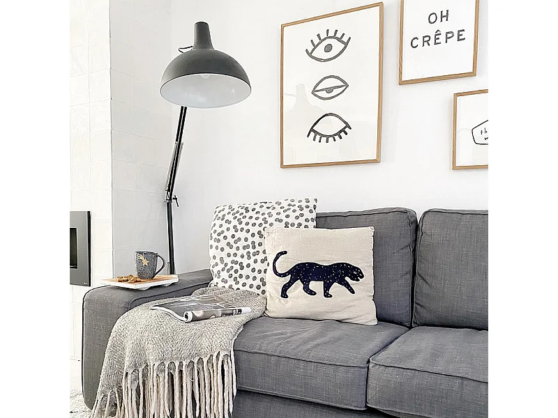 Lampadaire industriel noir réglable - Hobby