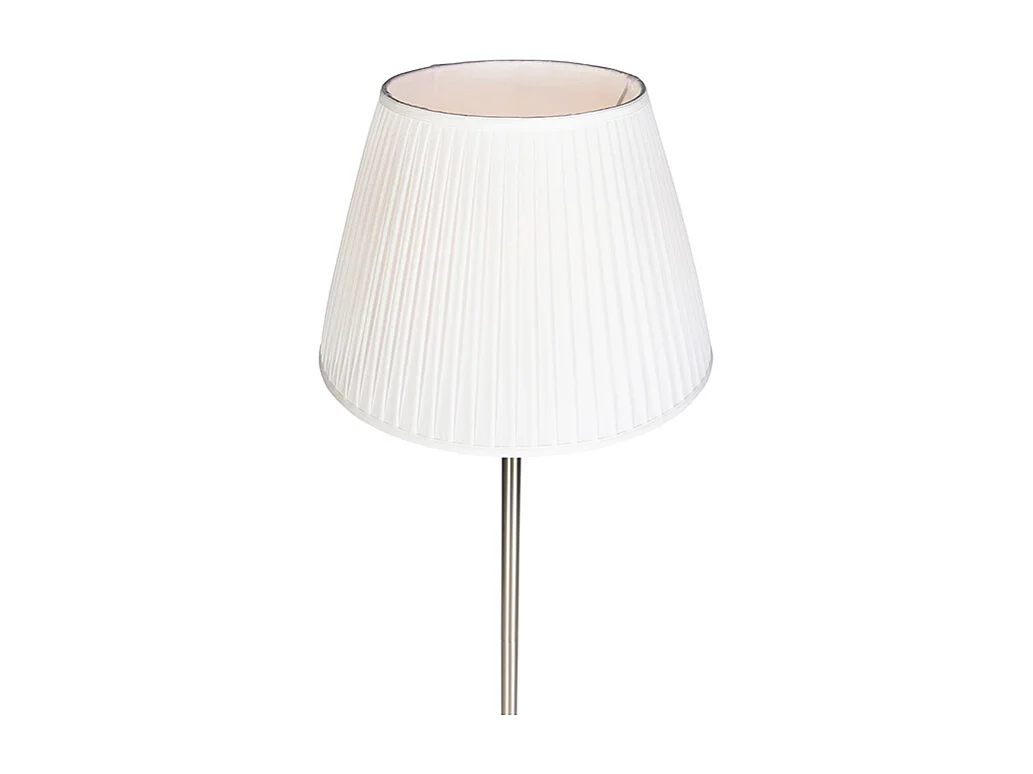 Lampadaire moderne en acier avec abat-jour plissé blanc 45 cm - Simplo