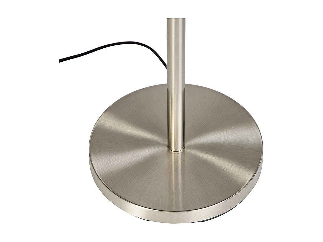 Lampadaire moderne en acier avec abat-jour plissé blanc 45 cm - Simplo