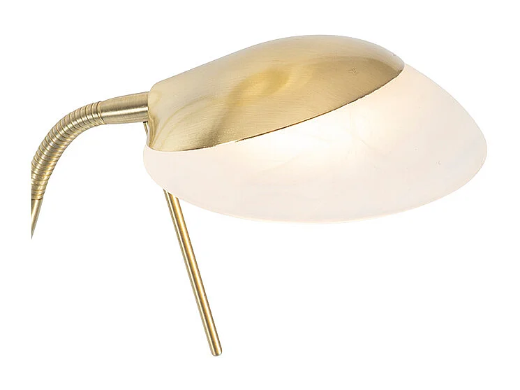 Lampadaire en laiton avec lampe de lecture avec LED et variateur - Empoli