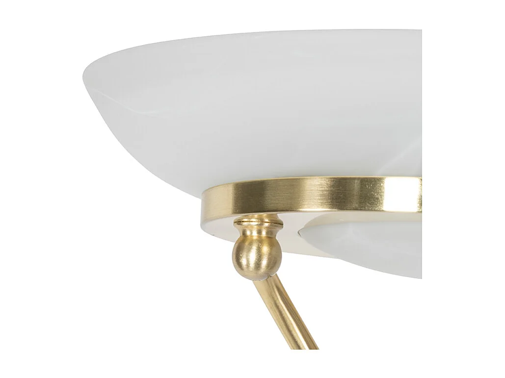 Lampadaire laiton avec LED et variateur avec lampe de lecture - Empoli