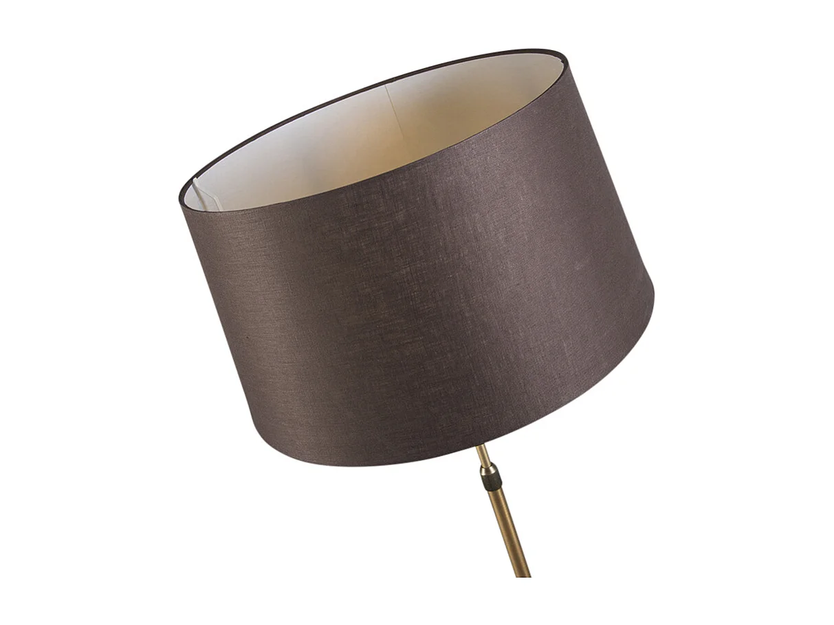Lampadaire en bronze avec abat-jour marron 45 cm réglable - Parte