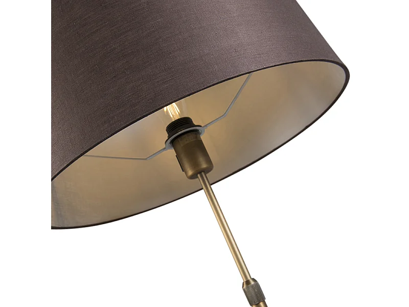 Lampadaire en bronze avec abat-jour marron 45 cm réglable - Parte