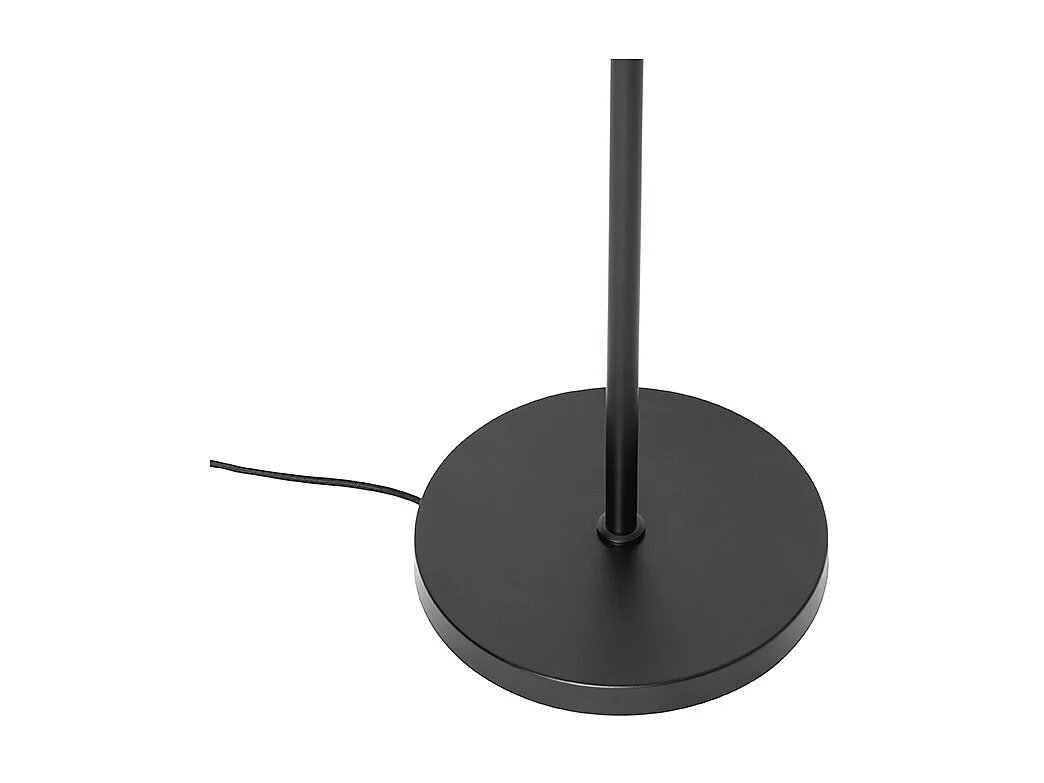 Lampadaire noir avec or avec verre fumé 2 lumières - Zuzanna