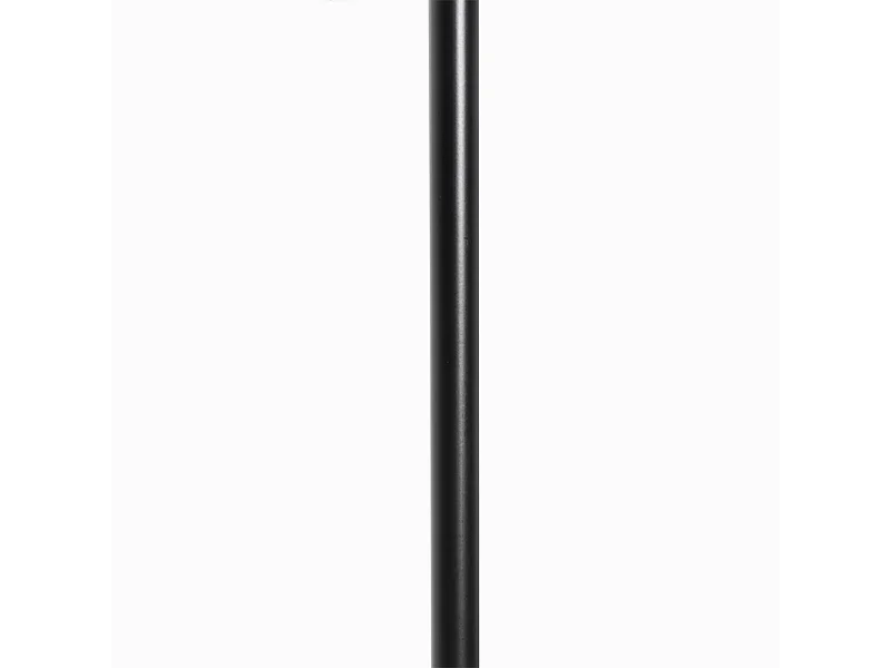 Lampadaire noir avec or et verre fumé 2 lumières - Zuzanna