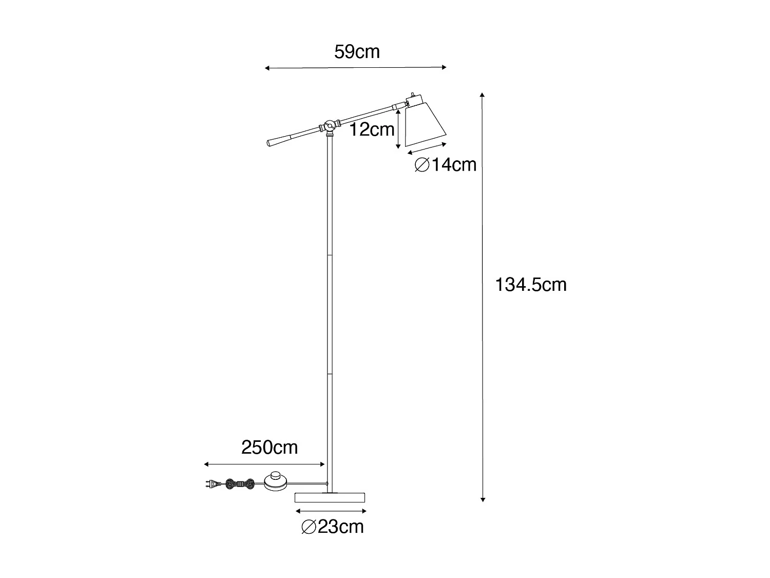 Lampadaire art déco bronze avec marbre et verre ambré - Nina